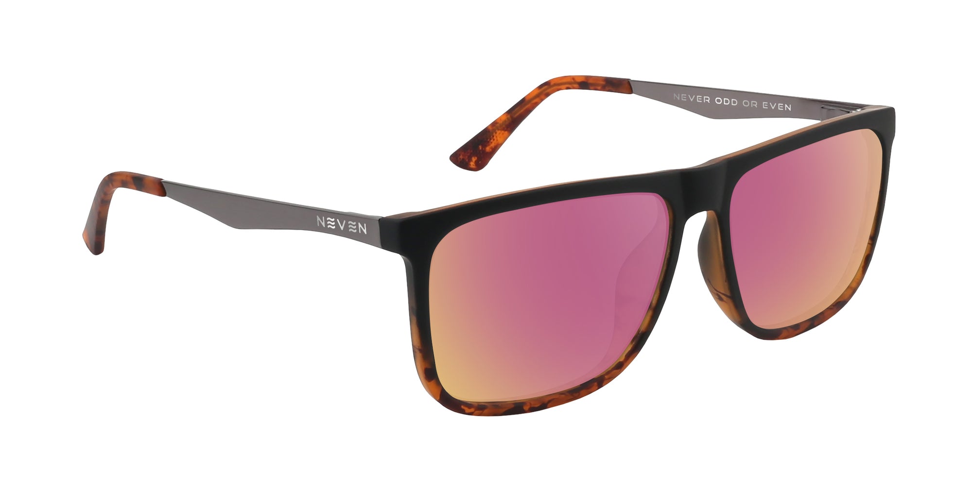 Repeater Black/tortoiseshell Rectangular prescription glasses from Neven Eyewear.