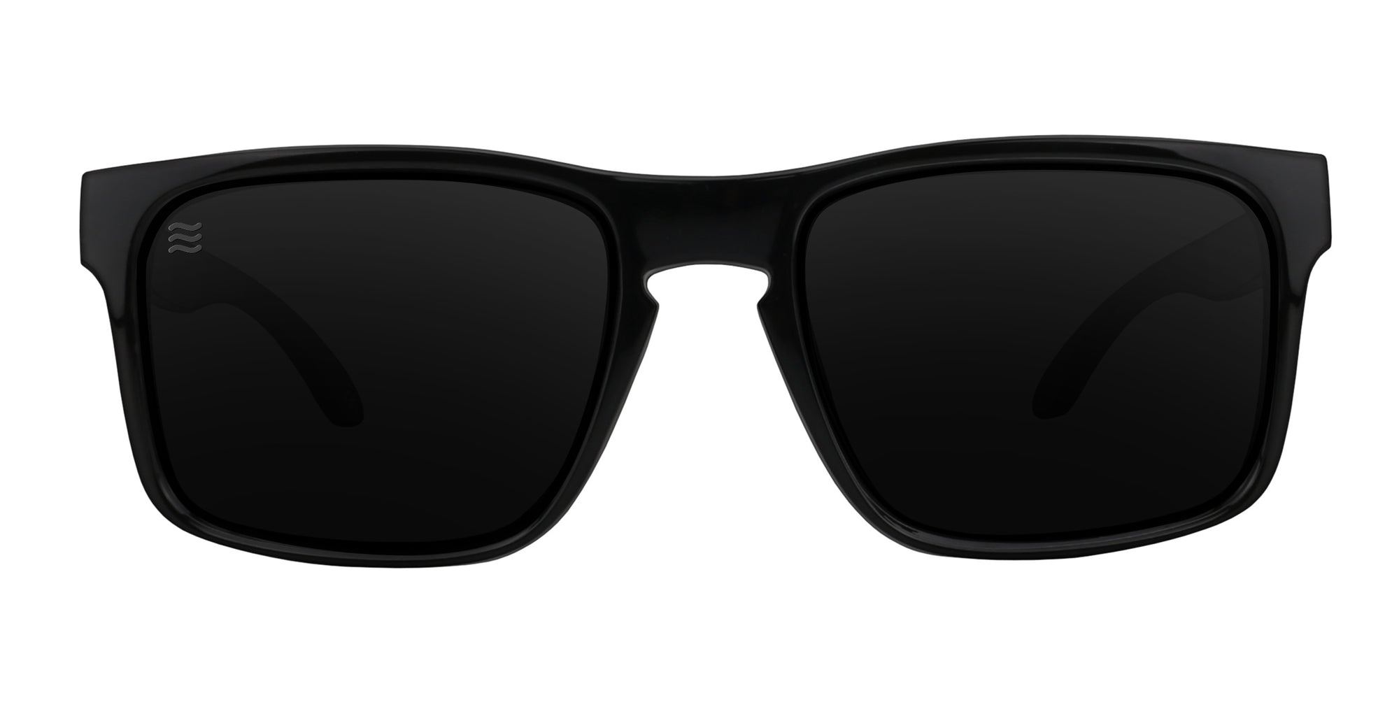 Mattex XL black rectangular polarized sunglasses with black lenses.