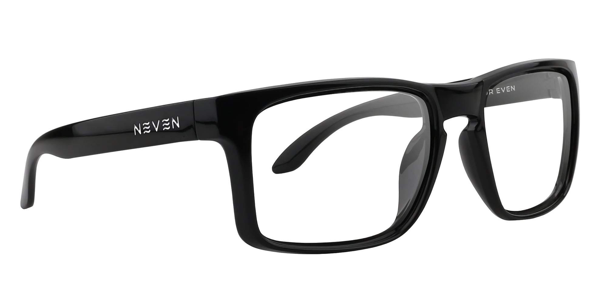 Doom Black rectangular prescription glasses from Neven Eyewear Pair name: Doom Frame shape: rectangular.