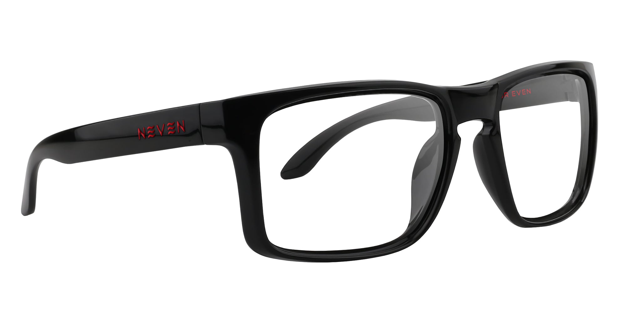 John Wayne Black rectangular prescription glasses from Neven Eyewear Pair name: John Wayne Frame shape: rectangular.