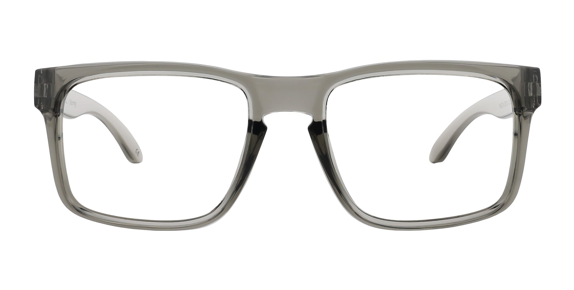 Stormy XL translucent gray oversized prescription glasses from Neven Eyewear Pair name: Stormy XL Frame shape: oversized.