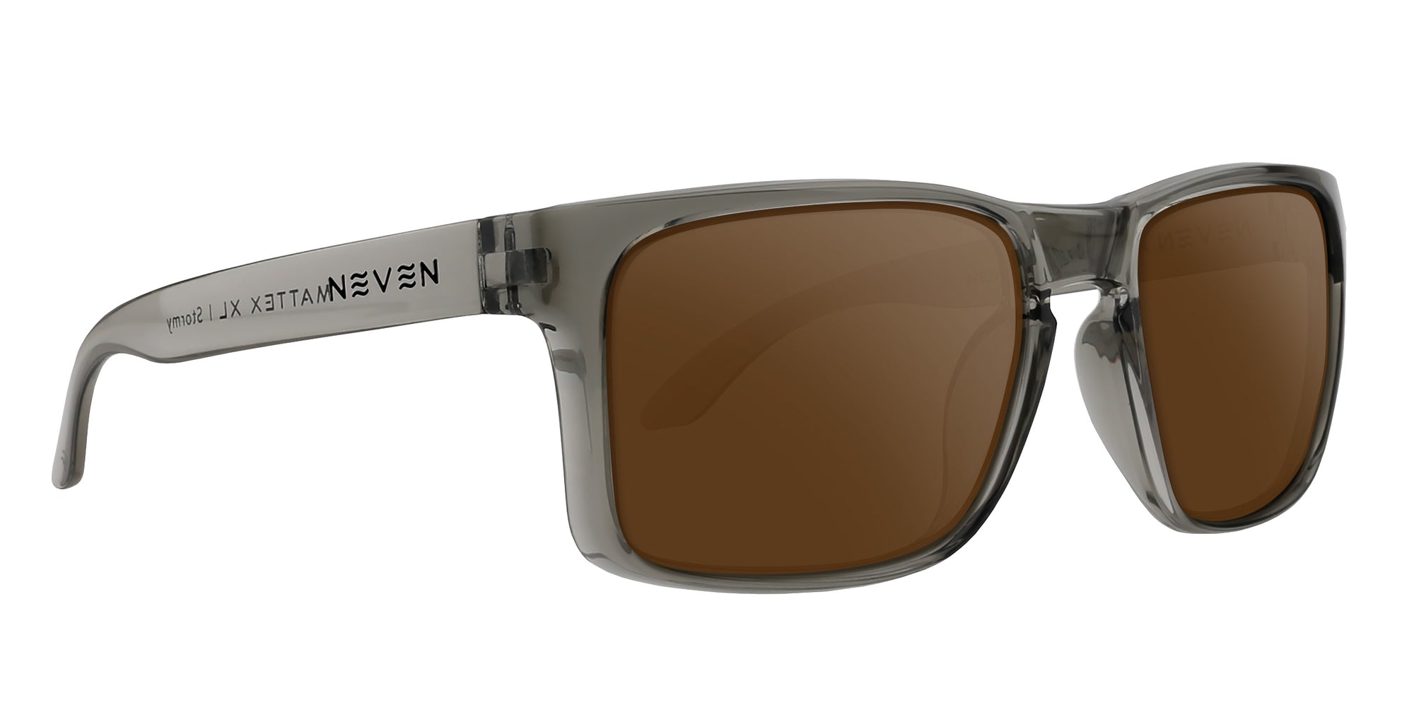 Stormy XL translucent gray oversized prescription glasses from Neven Eyewear Pair name: Stormy XL Frame shape: oversized.