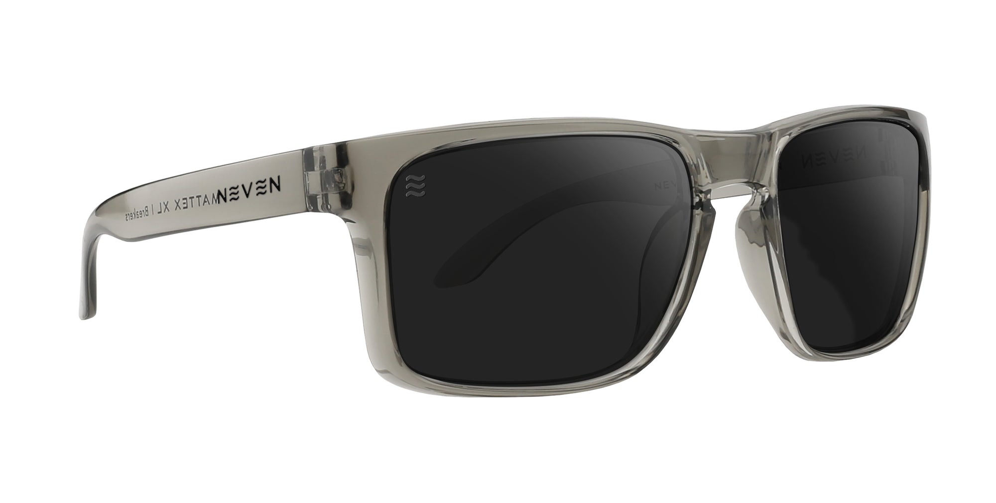 Mattex XL Gray Frameless Polarized Sunglasses with black lenses.
