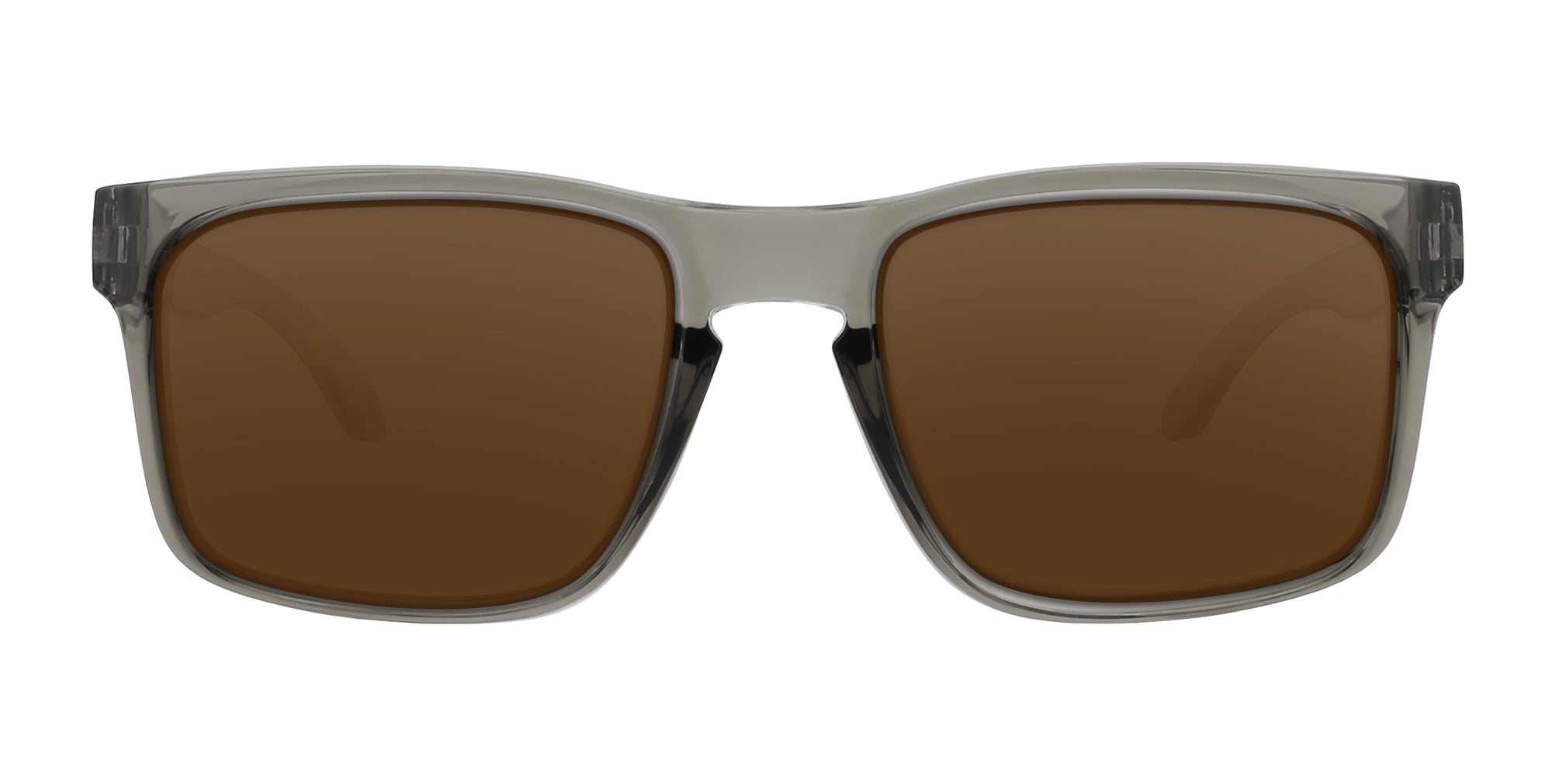 Stormy clear gray rectangular prescription glasses from Neven Eyewear.
