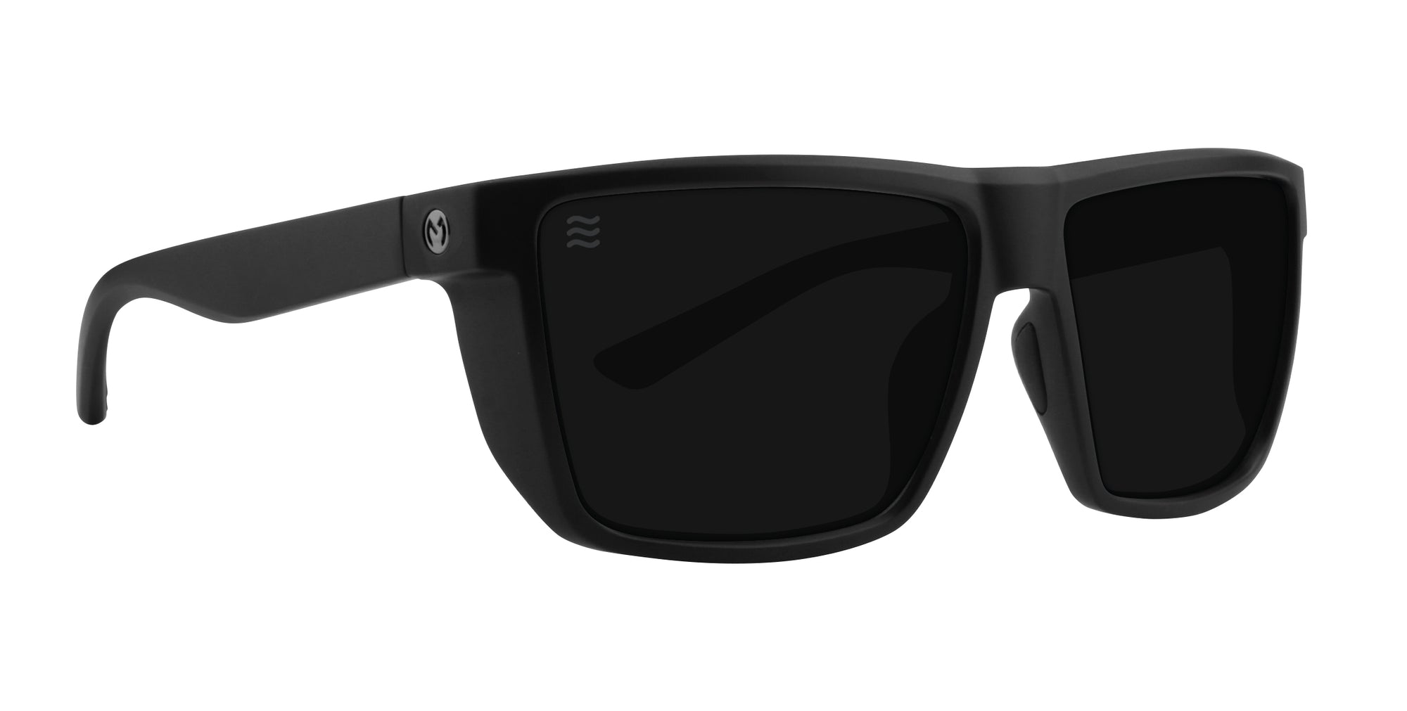 Honey Hole Black Rectangle polarized sunglasses .