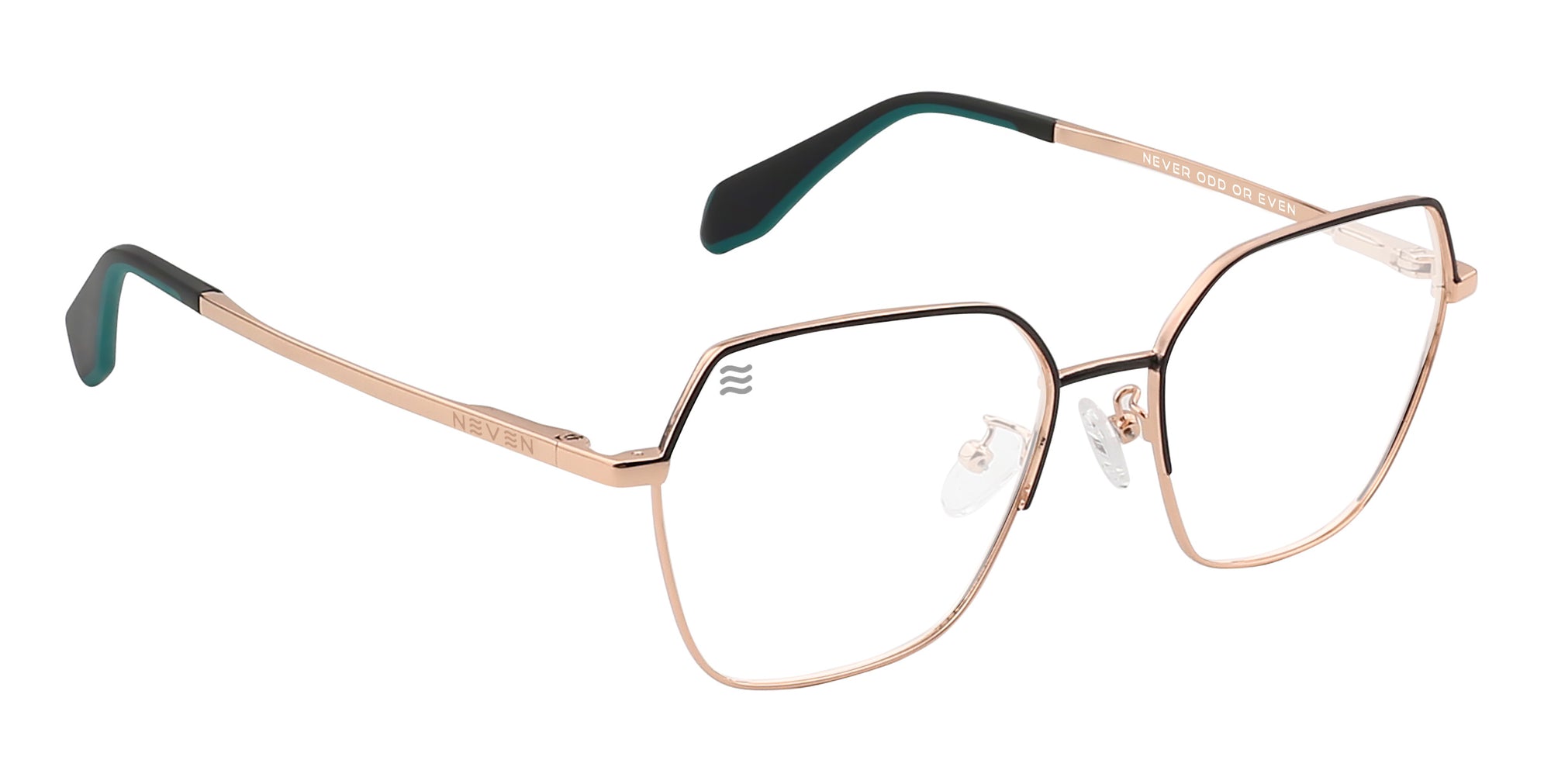 Kat Gold Geometric prescription glasses from Neven Eyewear.