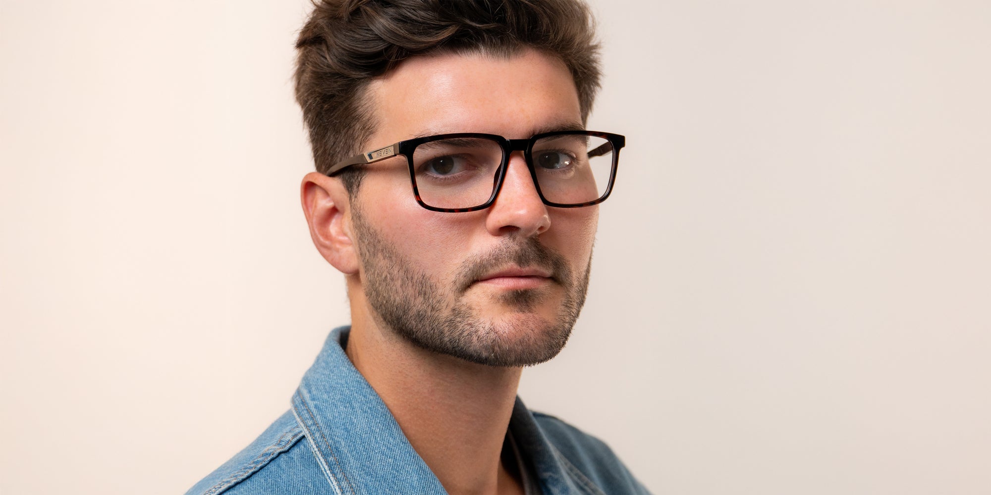 Oracle tortoiseshell rectangular prescription glasses from Neven Eyewear.