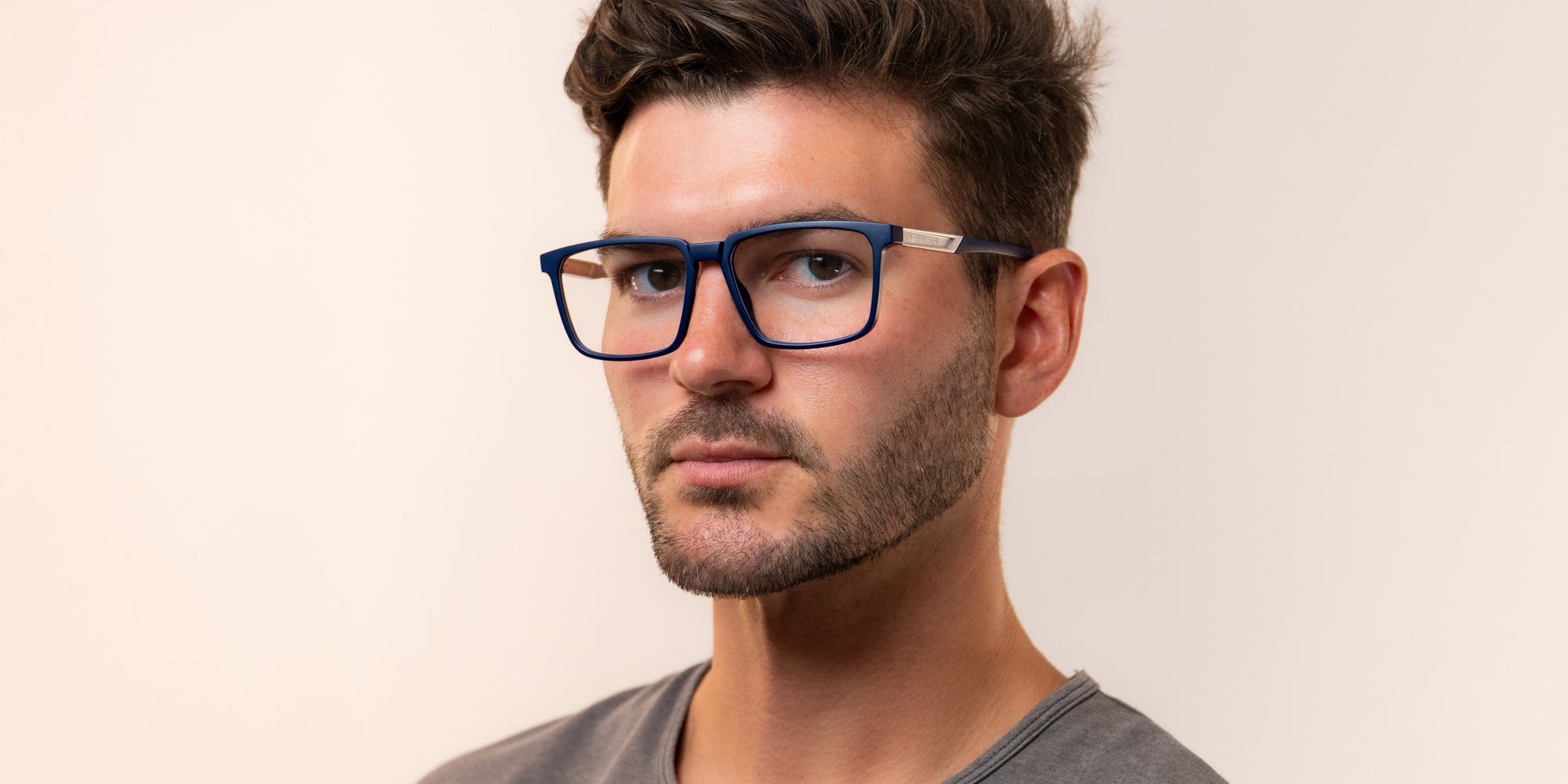 Trinity black square prescription glasses from Neven Eyewear.