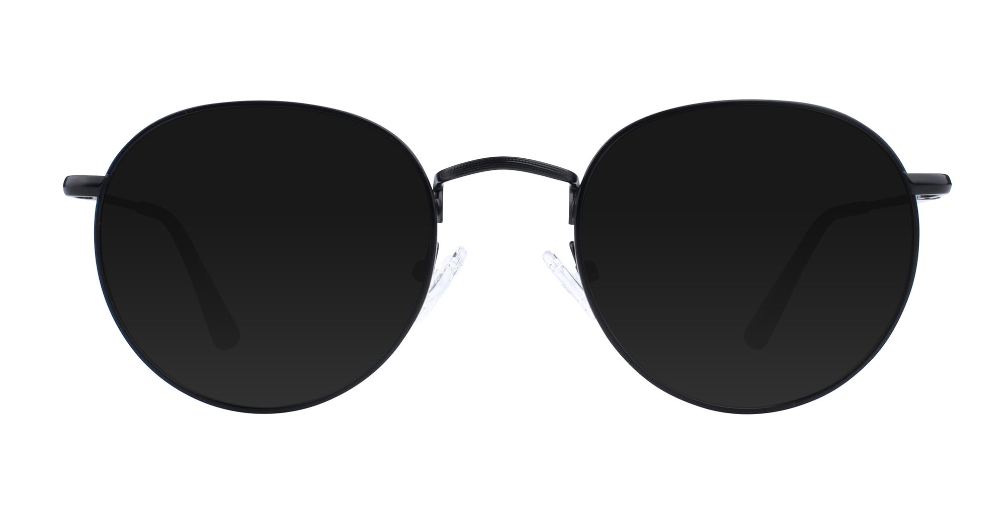 Saint sunglasses with black lenses and metal frame.
