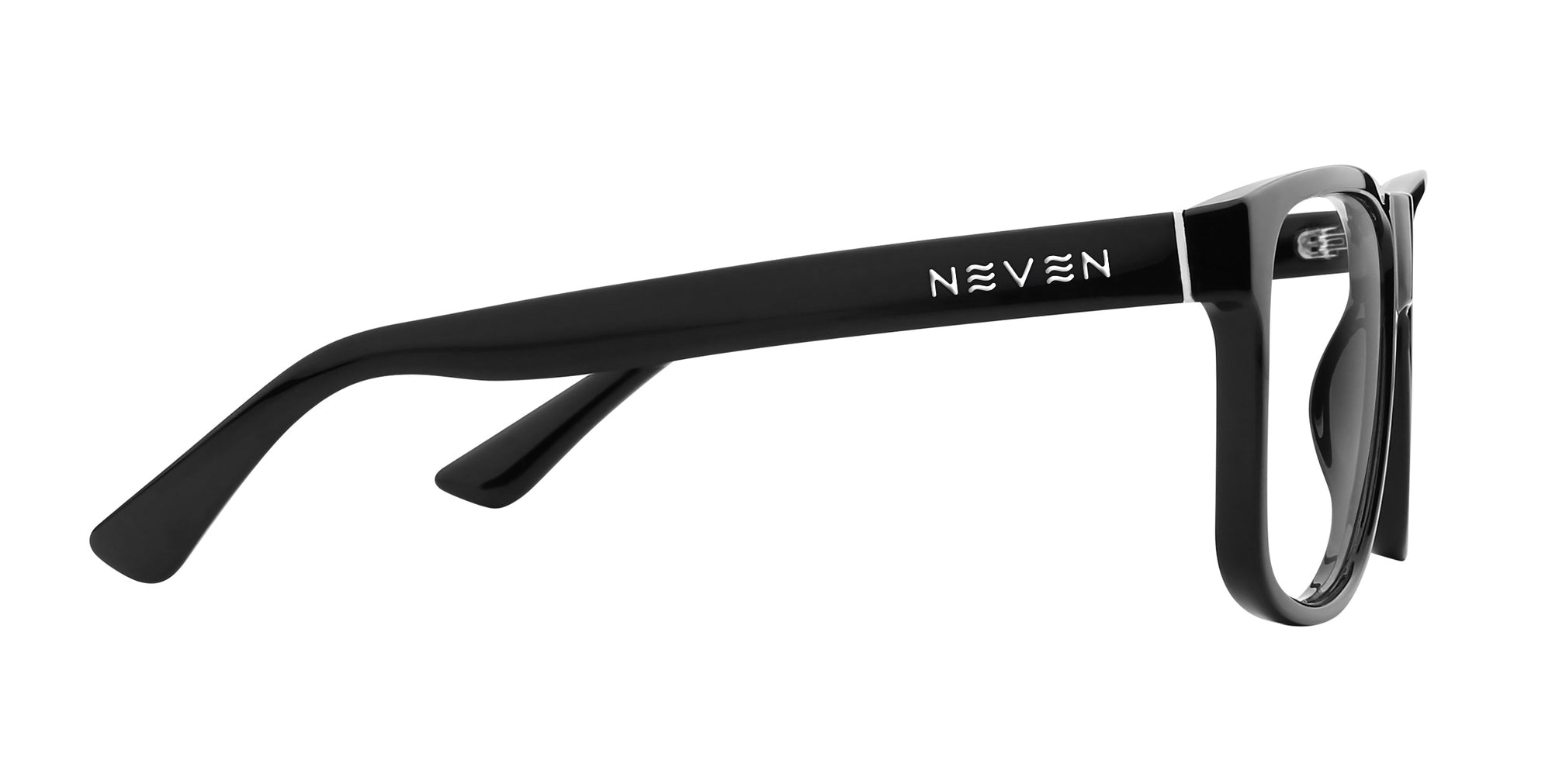 Cinder black square prescription glasses from Neven Eyewear.