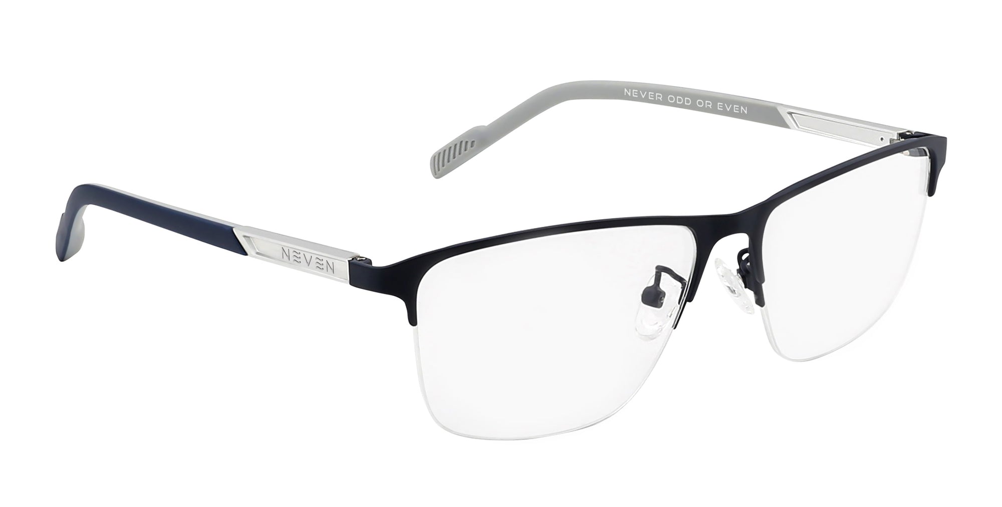 Swain Black Rimless prescription glasses from Neven Eyewear.