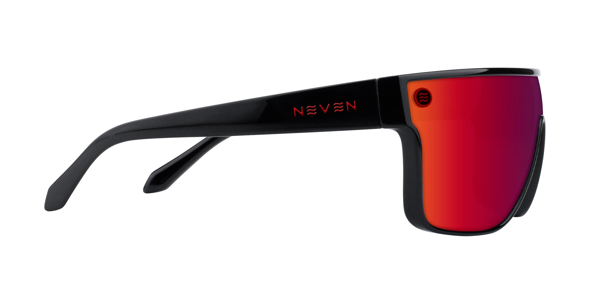 Well Done red shield polarized sunglasses from Neven Eyewear.