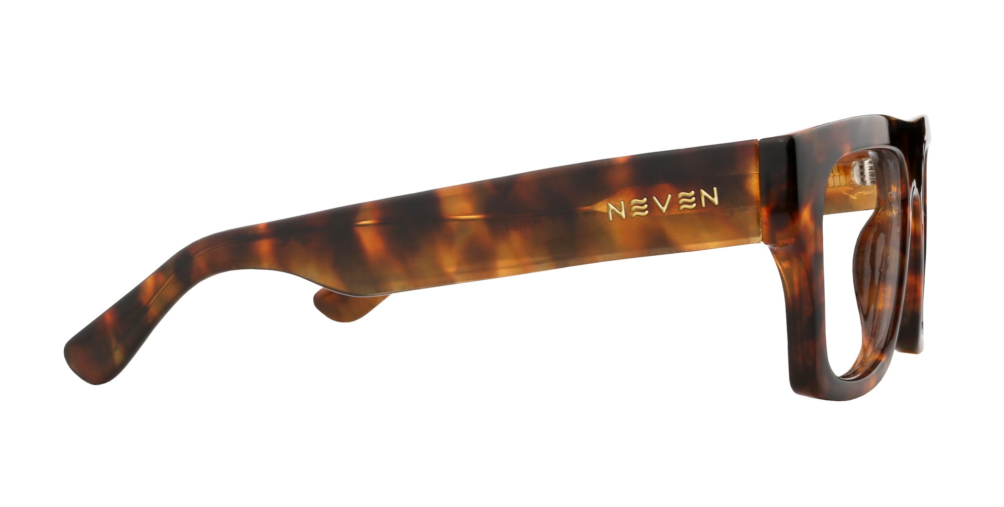 Amar tortoise shell rectangular prescription glasses from Neven Eyewear.