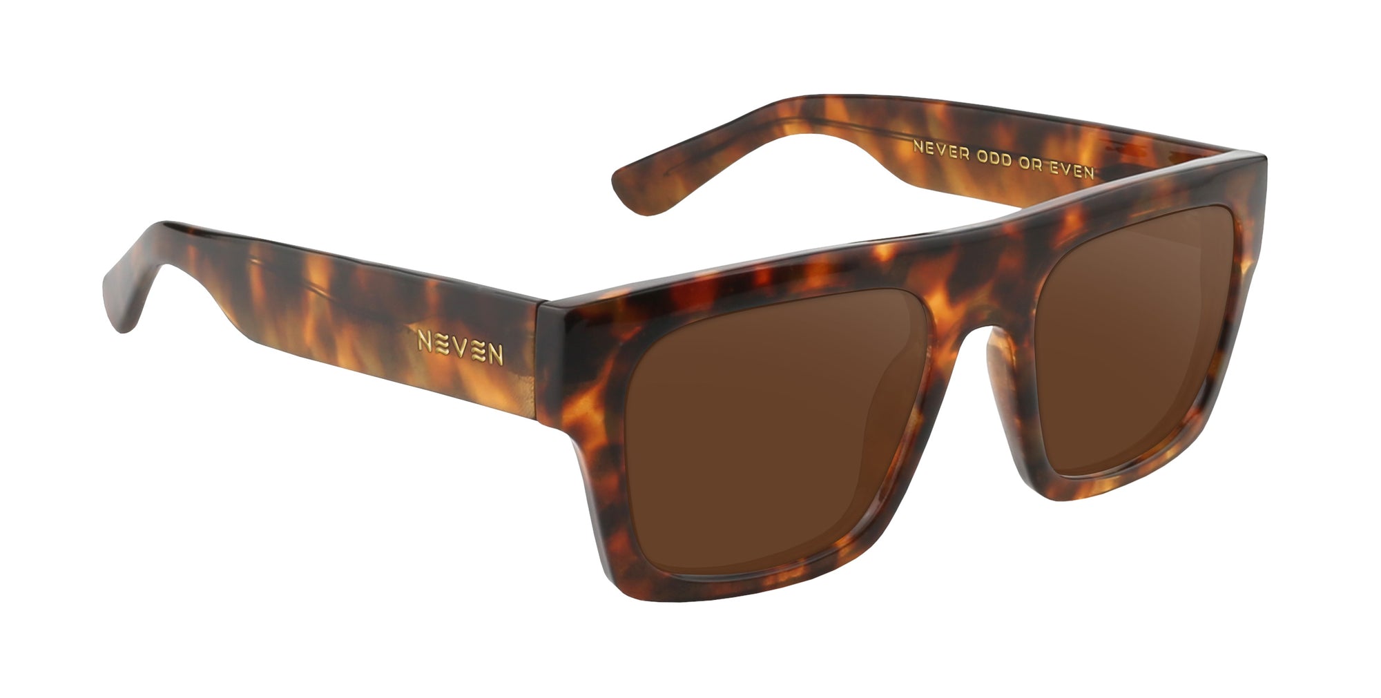 Amar tortoise shell rectangular prescription glasses from Neven Eyewear.