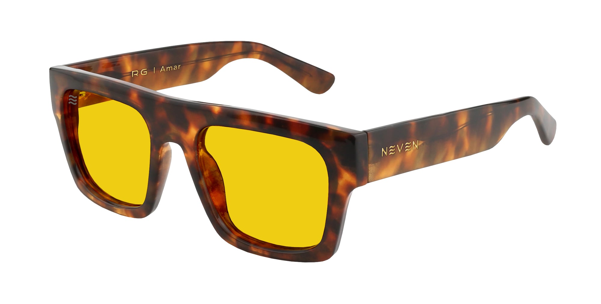 Amar tortoise shell rectangular polarized sunglasses from Neven Eyewear.