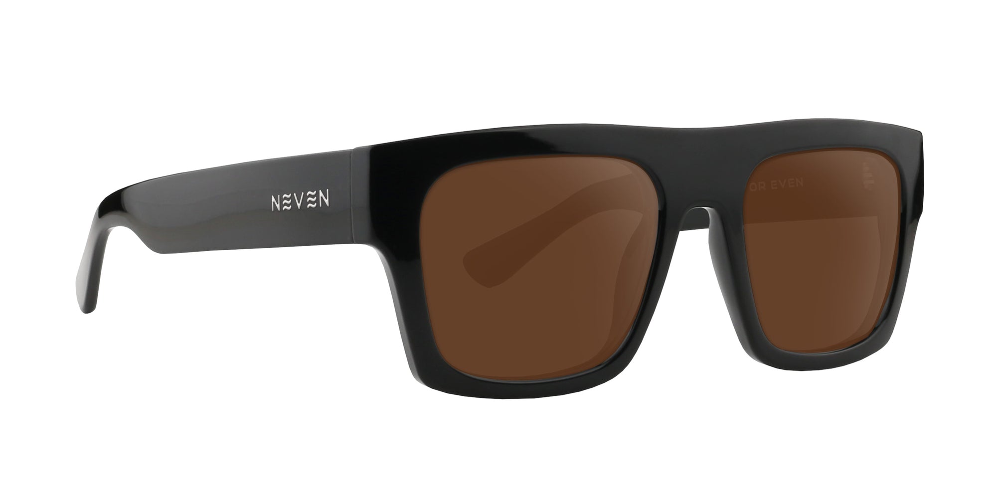 Royce Black Thick prescription glasses with brown lenses .