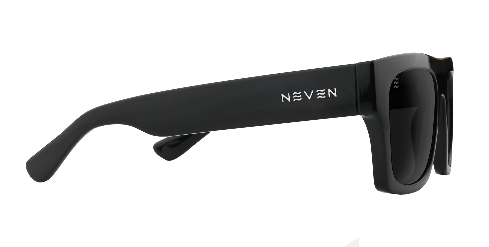 Royce black rectangular polarized sunglasses from Neven Eyewear.