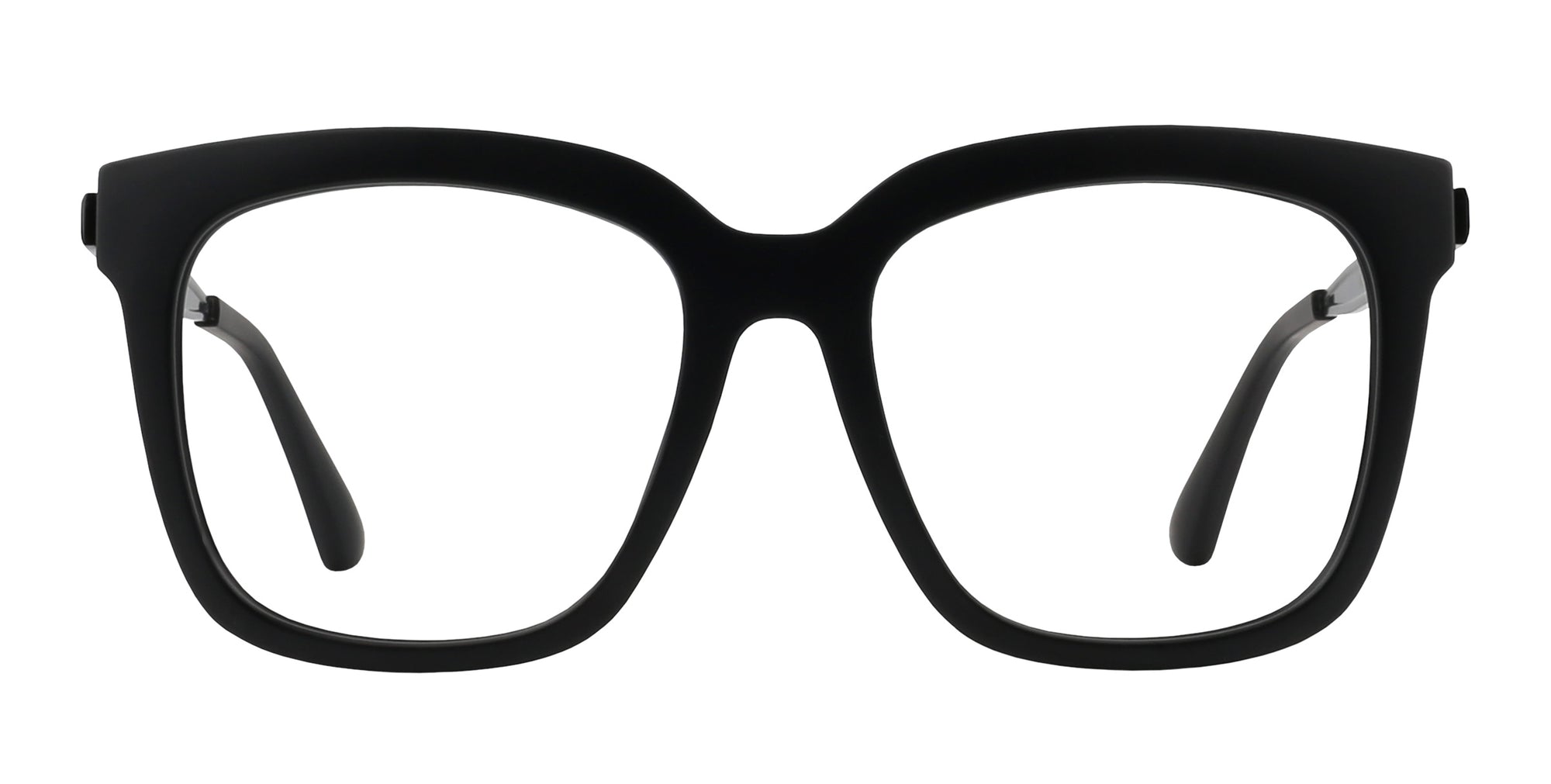 Lido matte black square prescription glasses from Neven Eyewear.