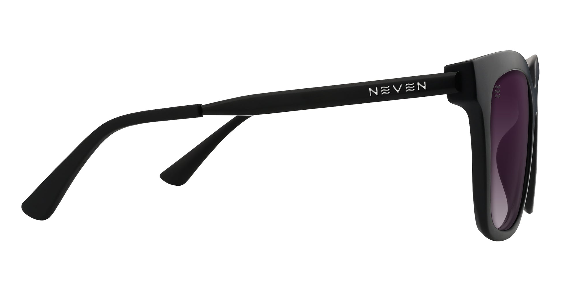 Lido Matte black Cat Eye polarized sunglasses from Neven Eyewear.