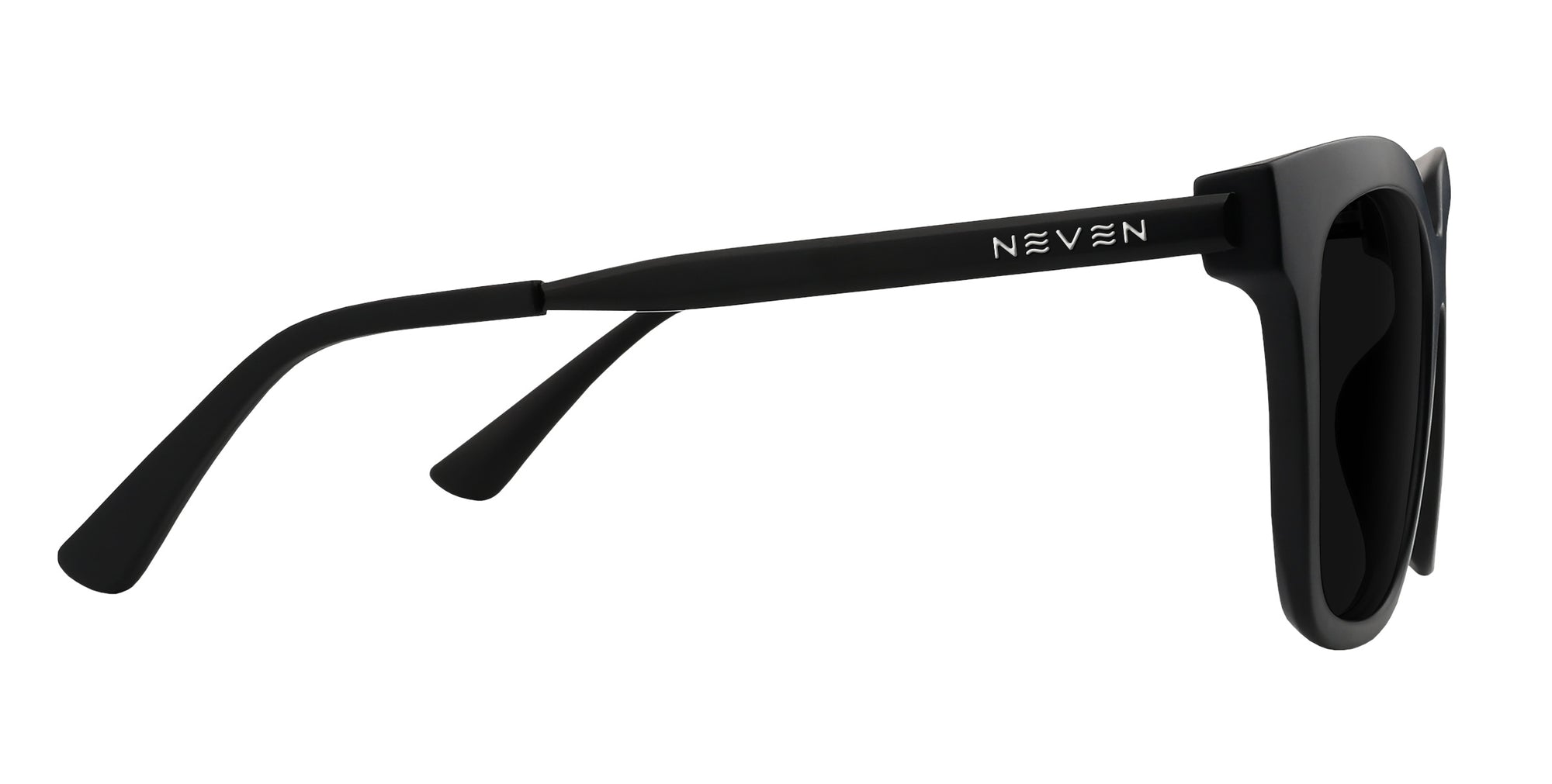 Lido matte black square prescription glasses from Neven Eyewear.