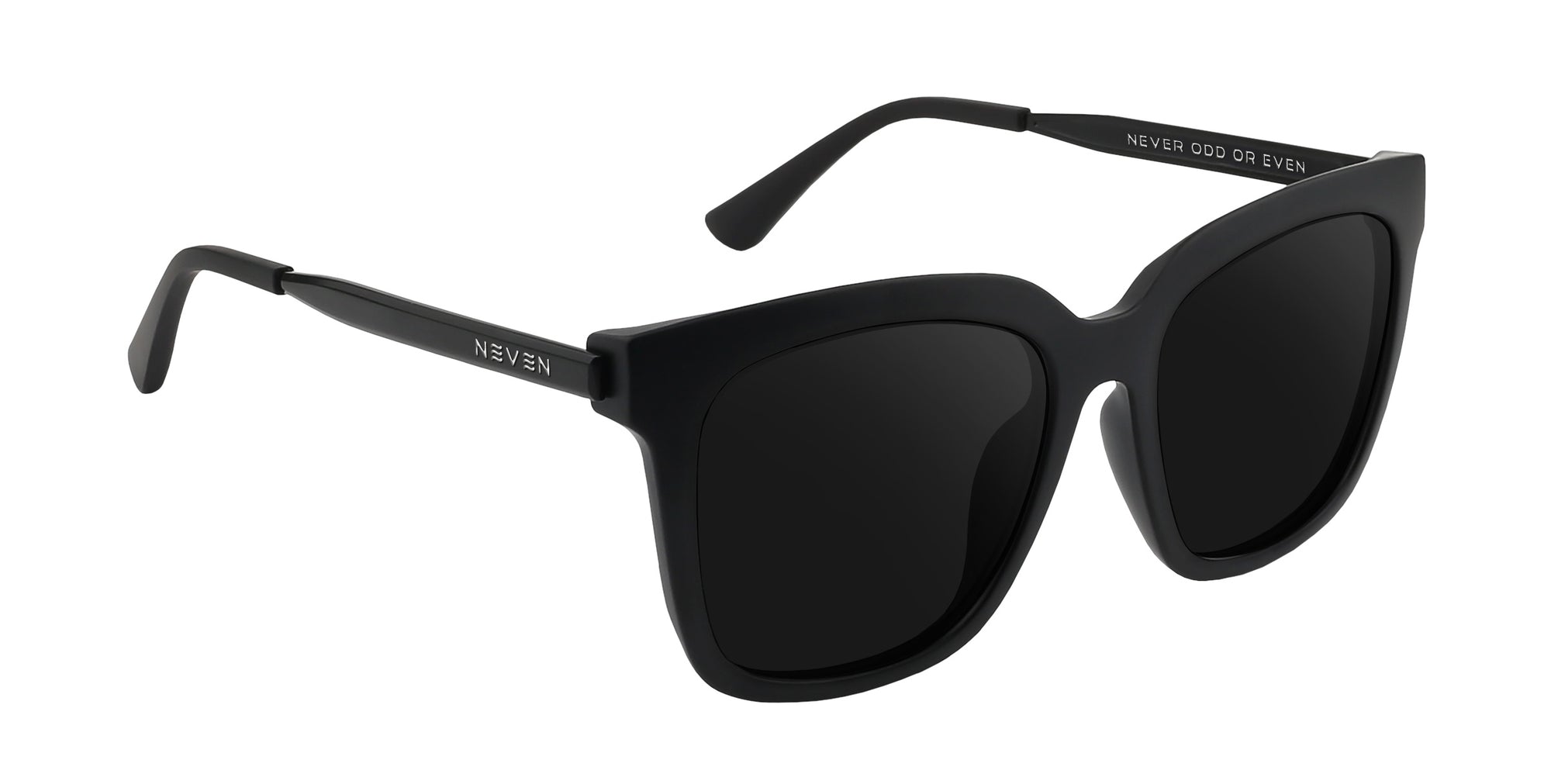 Lido matte black square prescription glasses from Neven Eyewear.