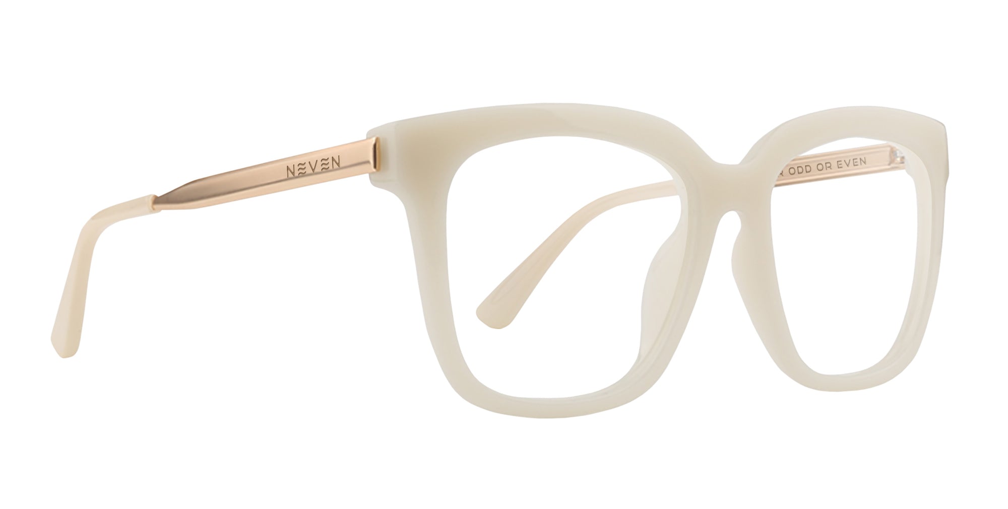 Sand Dollar eyeglasses in a light color with a stylish frame