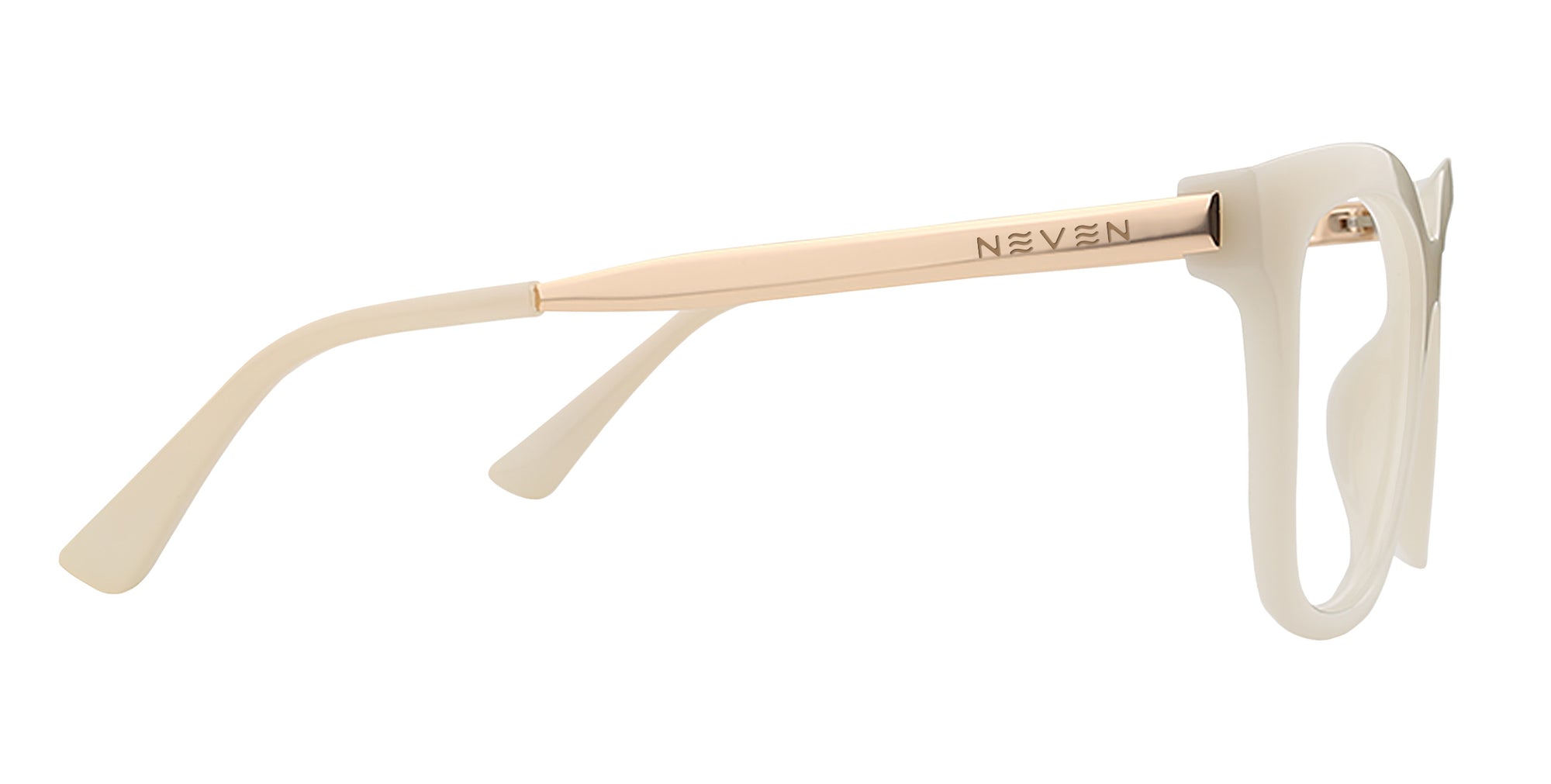 Sand Dollar Cream Square prescription glasses from Neven Eyewear.