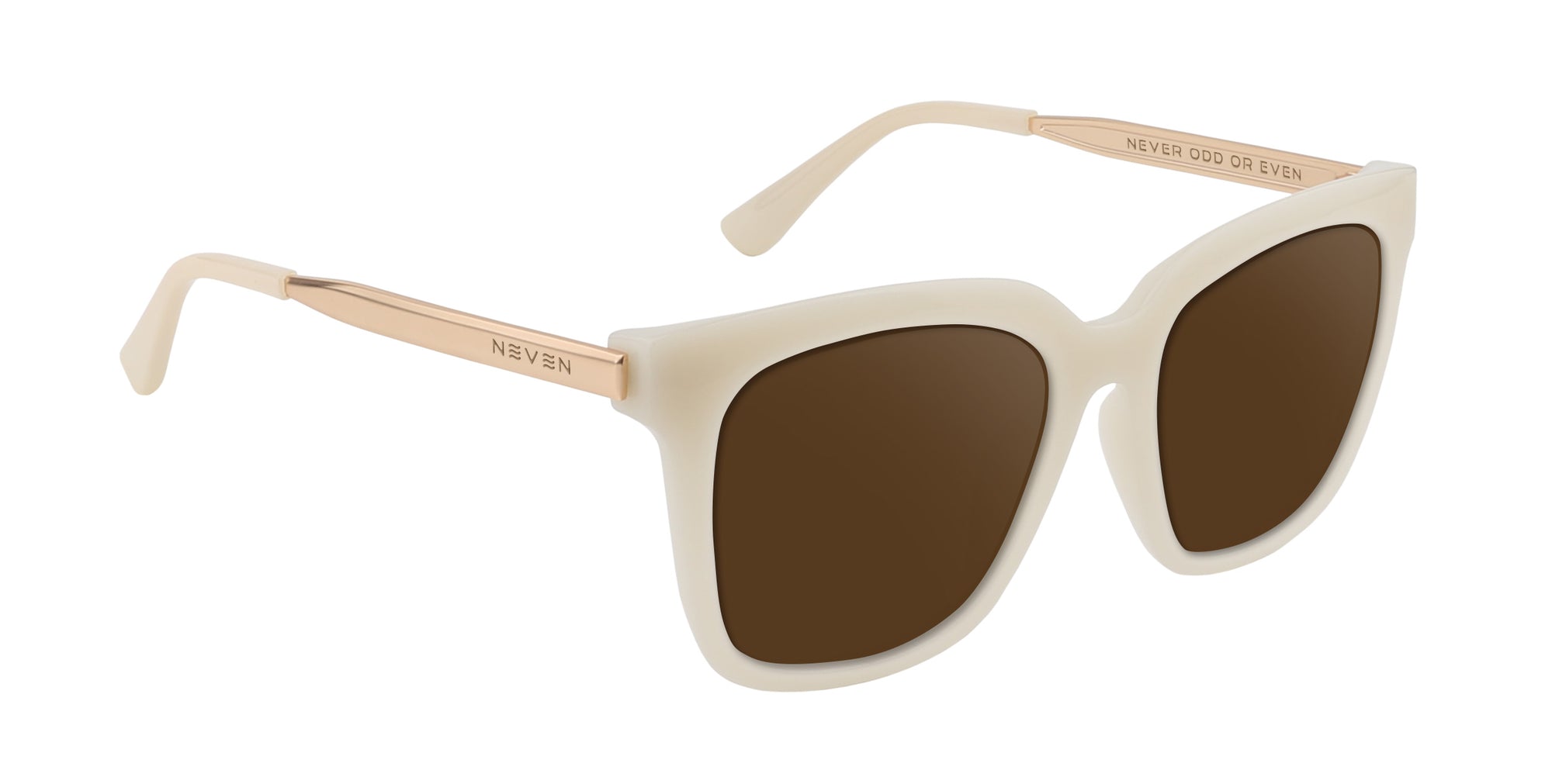 Sand Dollar Cream Square prescription glasses from Neven Eyewear.