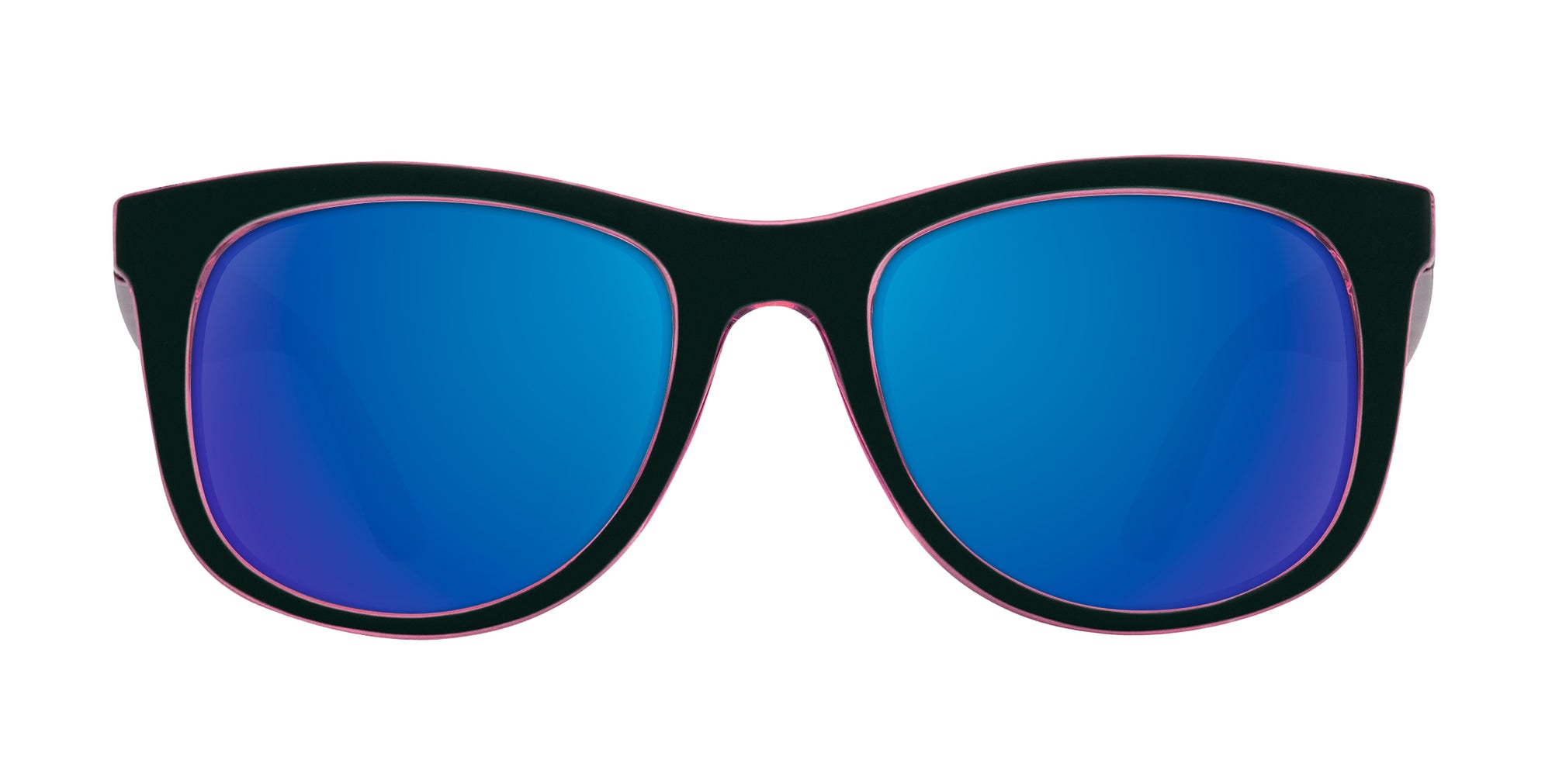 Mila black and pink rectangular prescription glasses from Neven Eyewear.