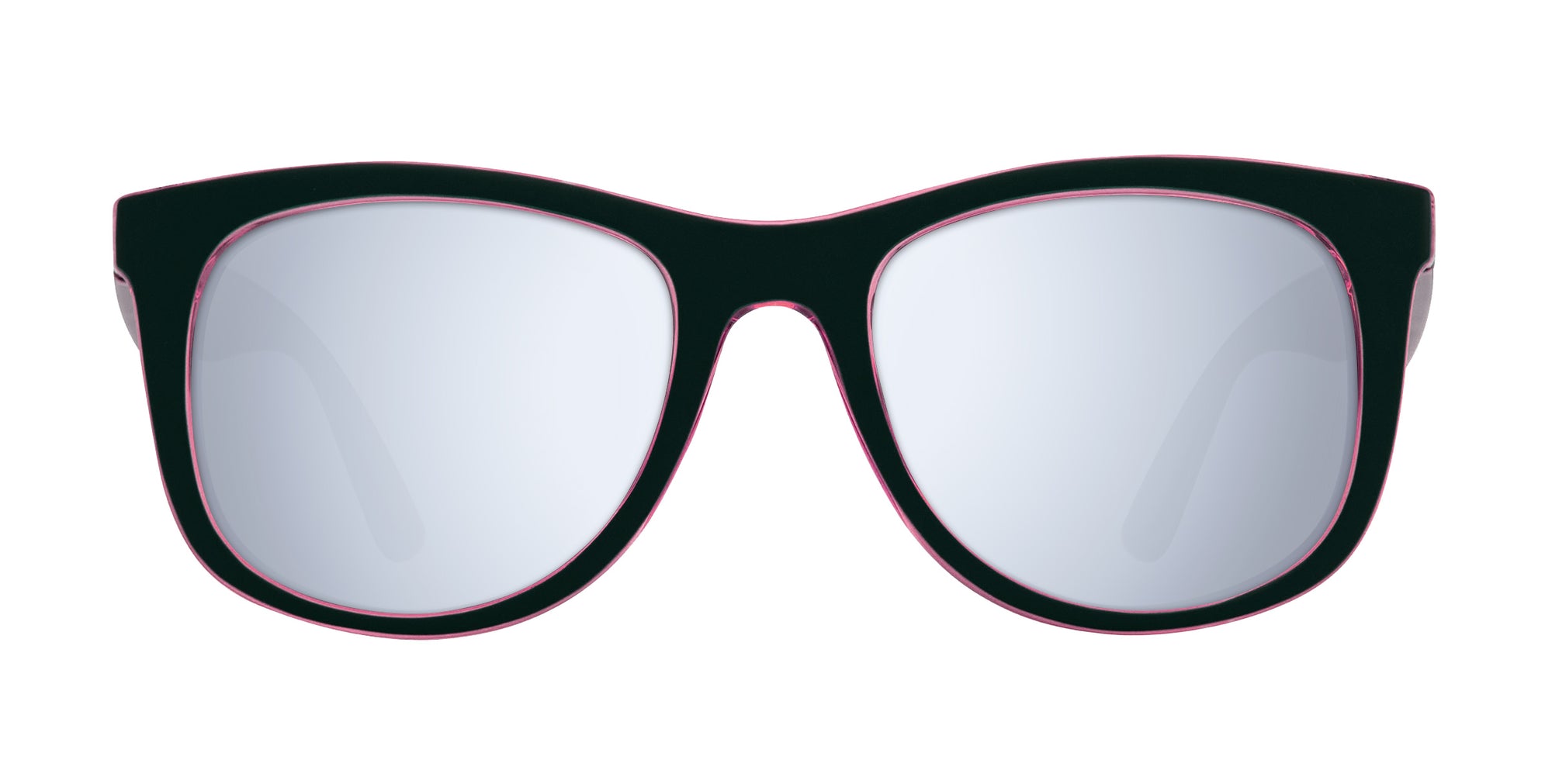 Mila black and pink rectangular prescription glasses from Neven Eyewear.