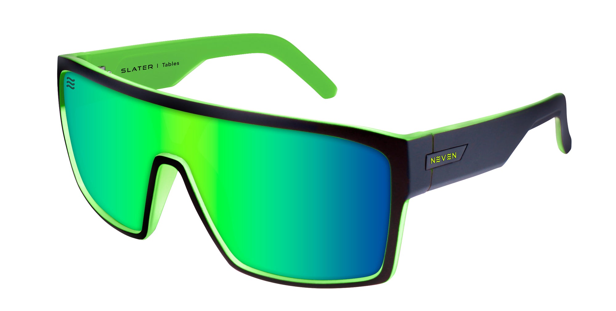 Tables Black Rectangle polarized sunglasses from Neven Eyewear.
