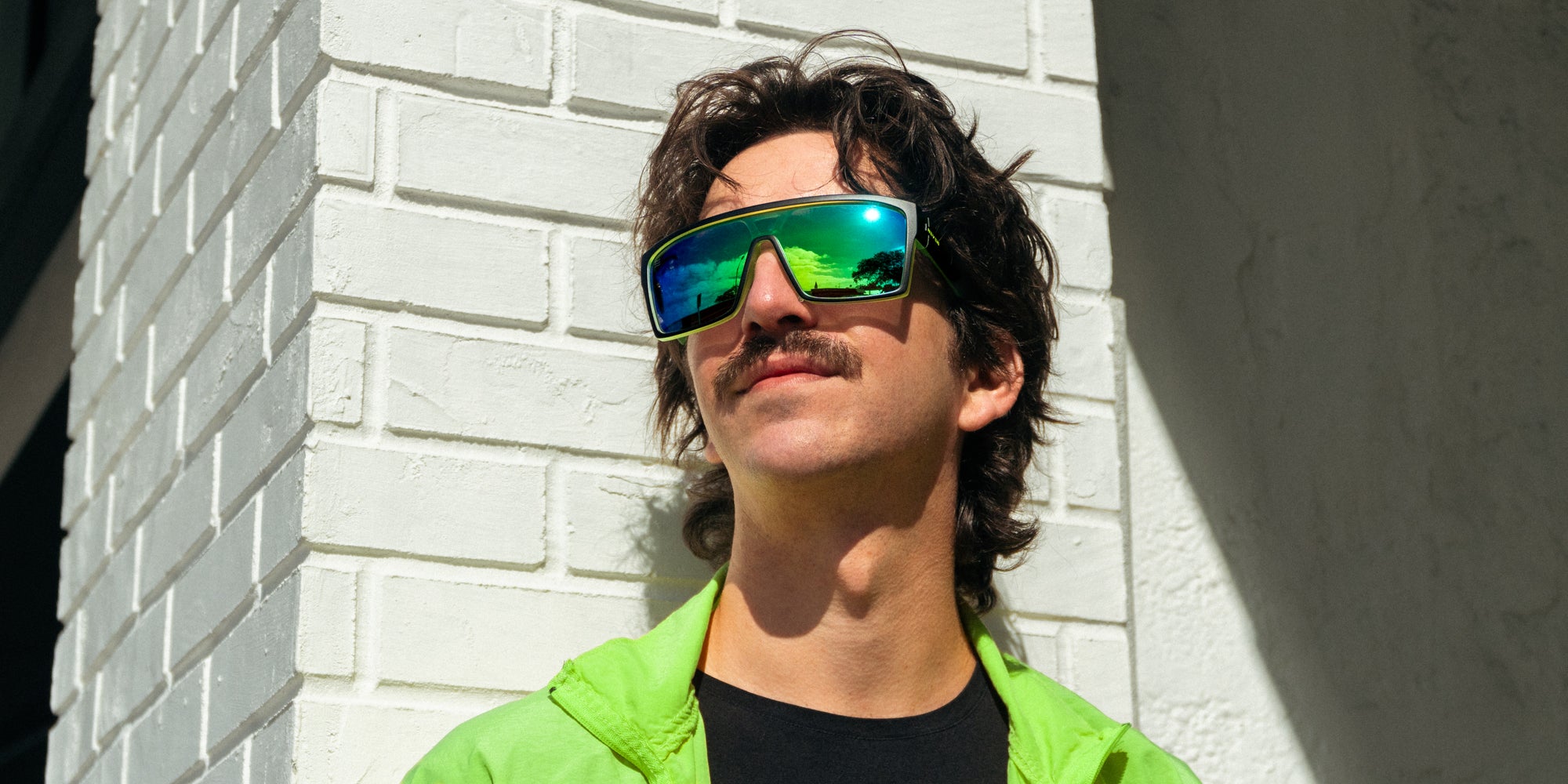 Tables Black Rectangle polarized sunglasses from Neven Eyewear.