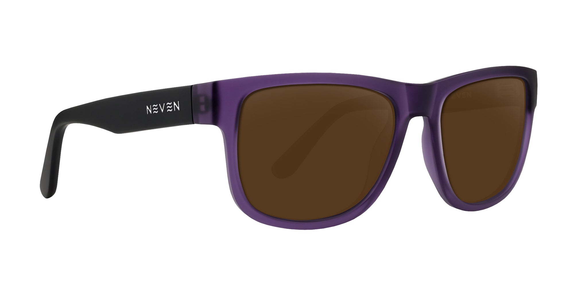 Purple rectangular prescription glasses named Ella .