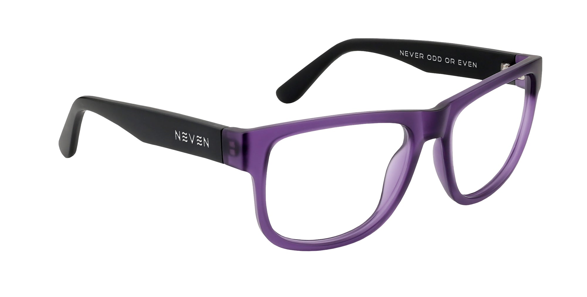 Ella Purple rectangular prescription glasses from Neven Eyewear.