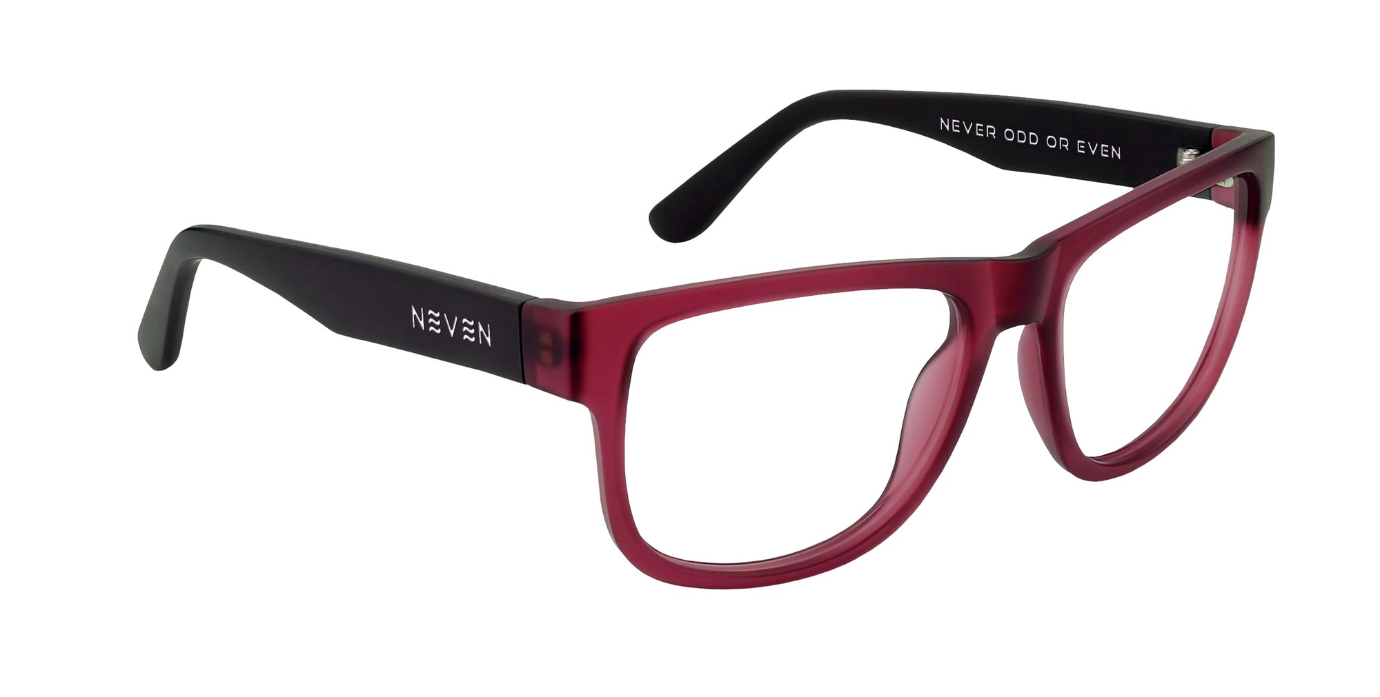 Plasma Red/Black Rectangular Prescription Glasses from Neven Eyewear.