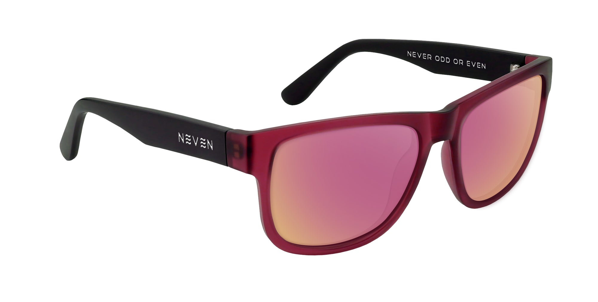 Plasma Red/Black Rectangular Prescription Glasses from Neven Eyewear.