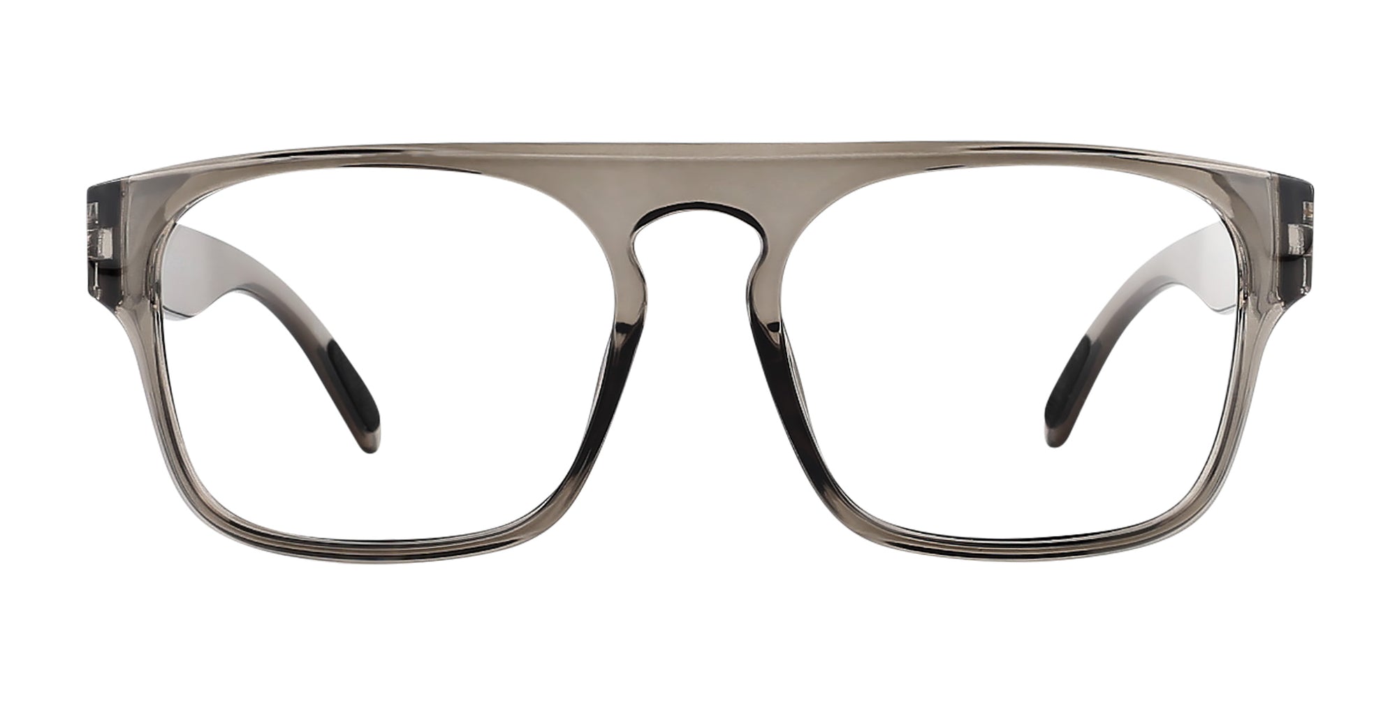 Wubula gray translucent rectangular prescription glasses from Neven Eyewear Pair name: Wubula Frame shape: rectangular.