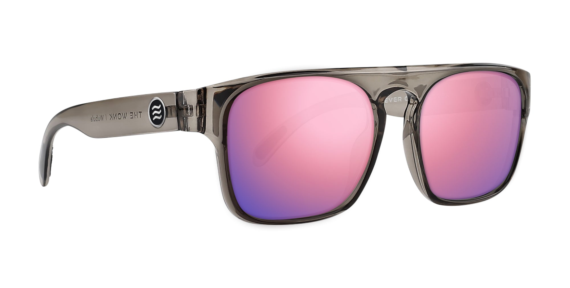 Wubula gray translucent rectangular prescription glasses from Neven Eyewear Pair name: Wubula Frame shape: rectangular.