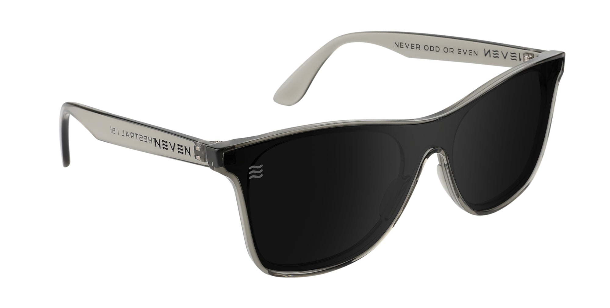 Elf transparent rectangle polarized sunglasses from Neven Eyewear.