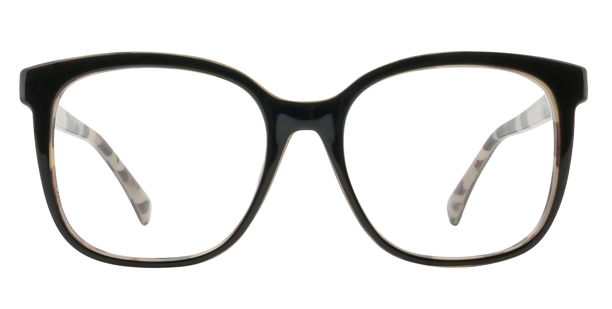 Jones glossy black square prescription glasses from Neven Eyewear.