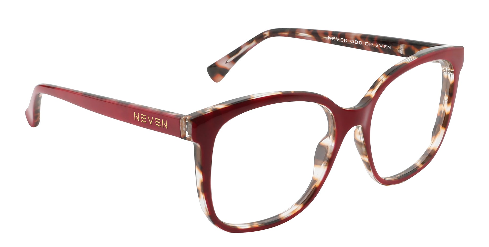 Watts Bordeaux Rectangular prescription glasses from Neven Eyewear.