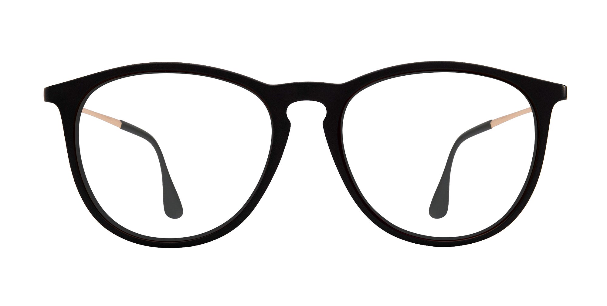 Goldie Lux black round prescription glasses from Neven Eyewear.
