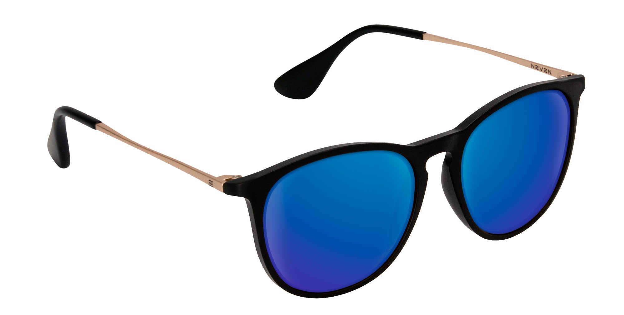 Goldie Lux black round prescription glasses from Neven Eyewear.