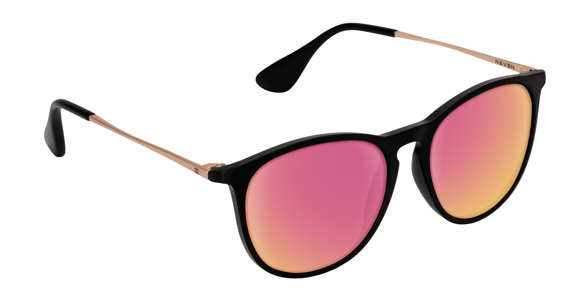 Goldie Lux black round prescription glasses from Neven Eyewear.