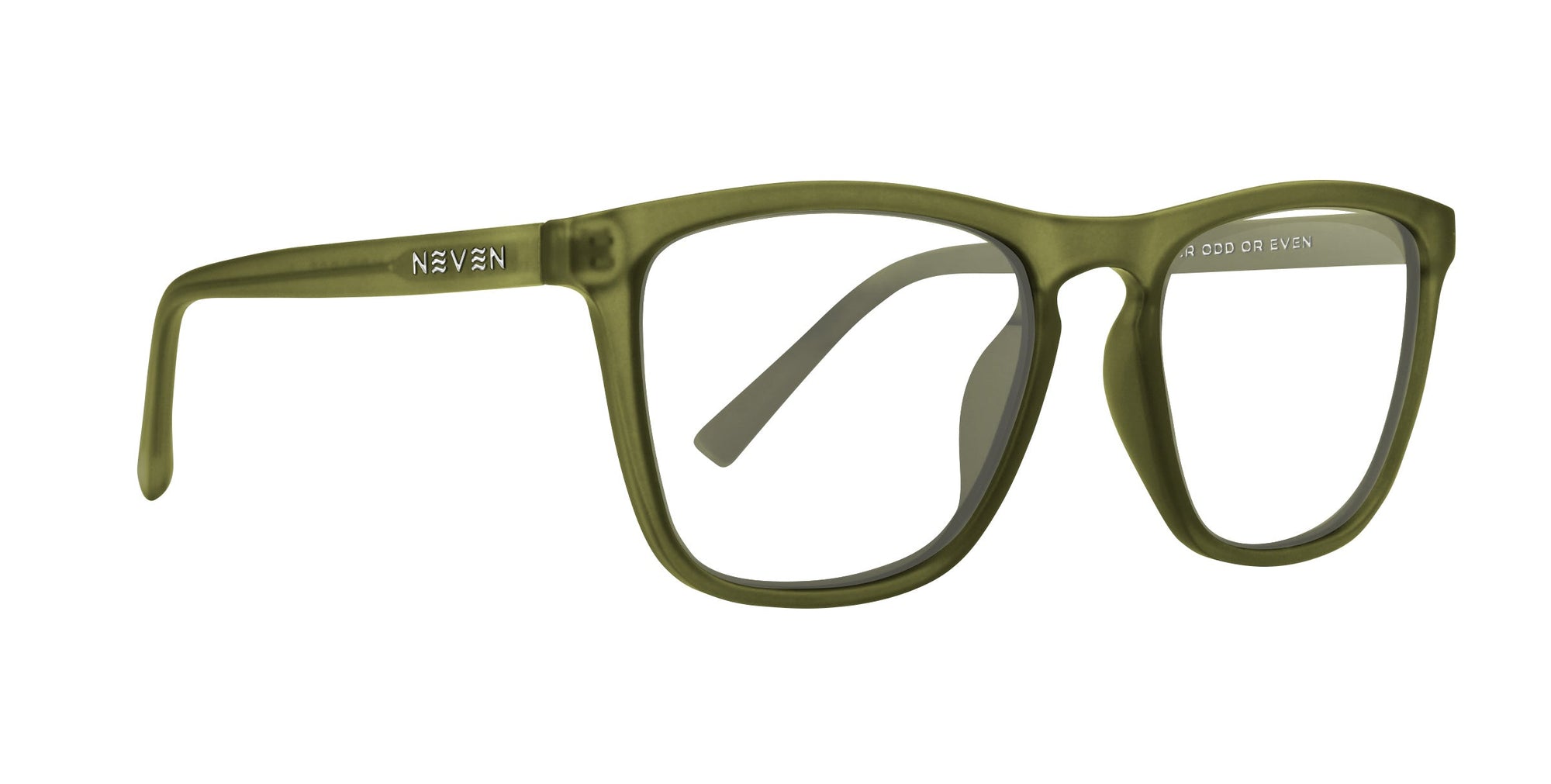 Green Fir eyeglasses with a matte finish