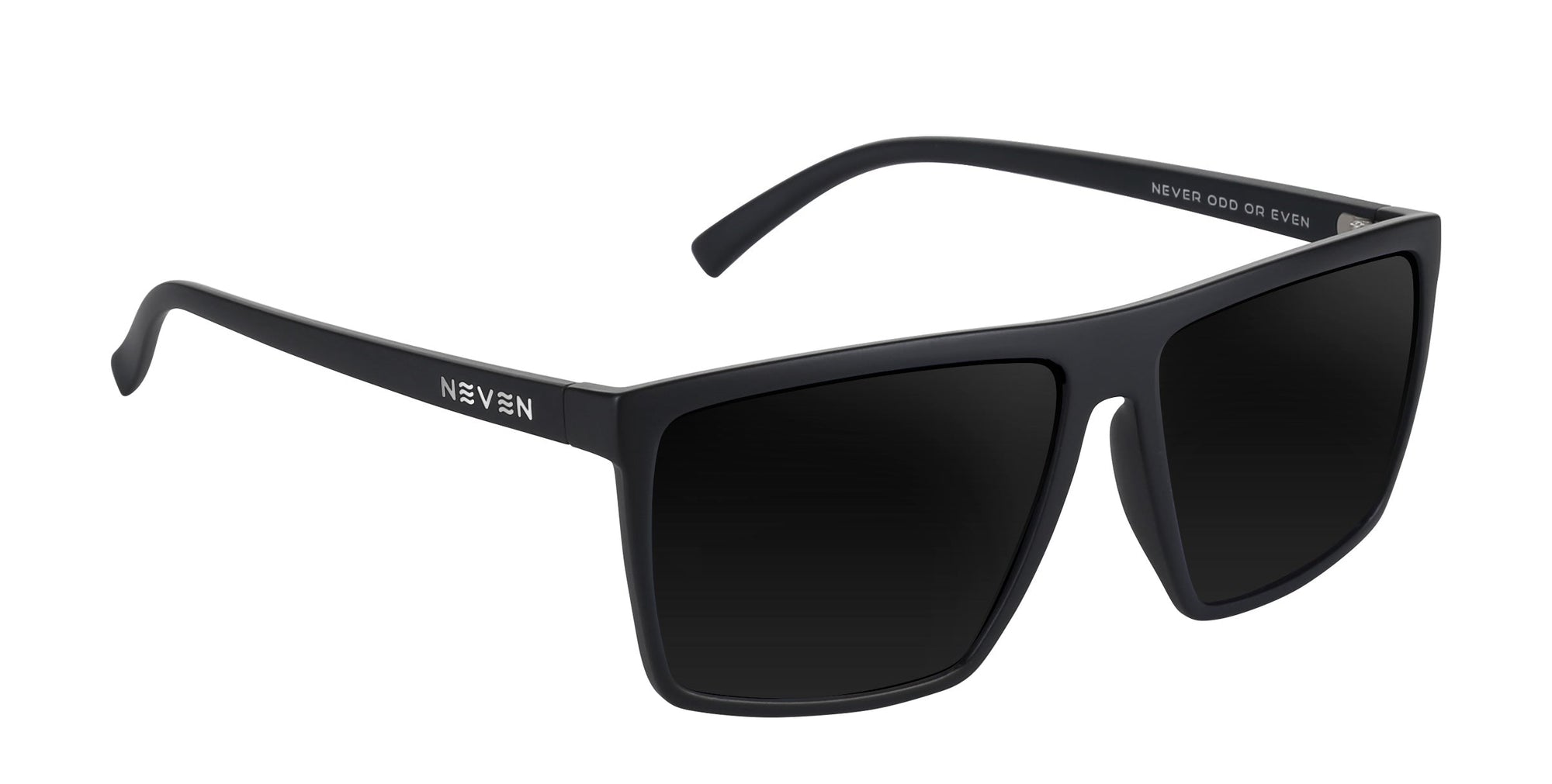 August black rectangular prescription glasses from Neven Eyewear.