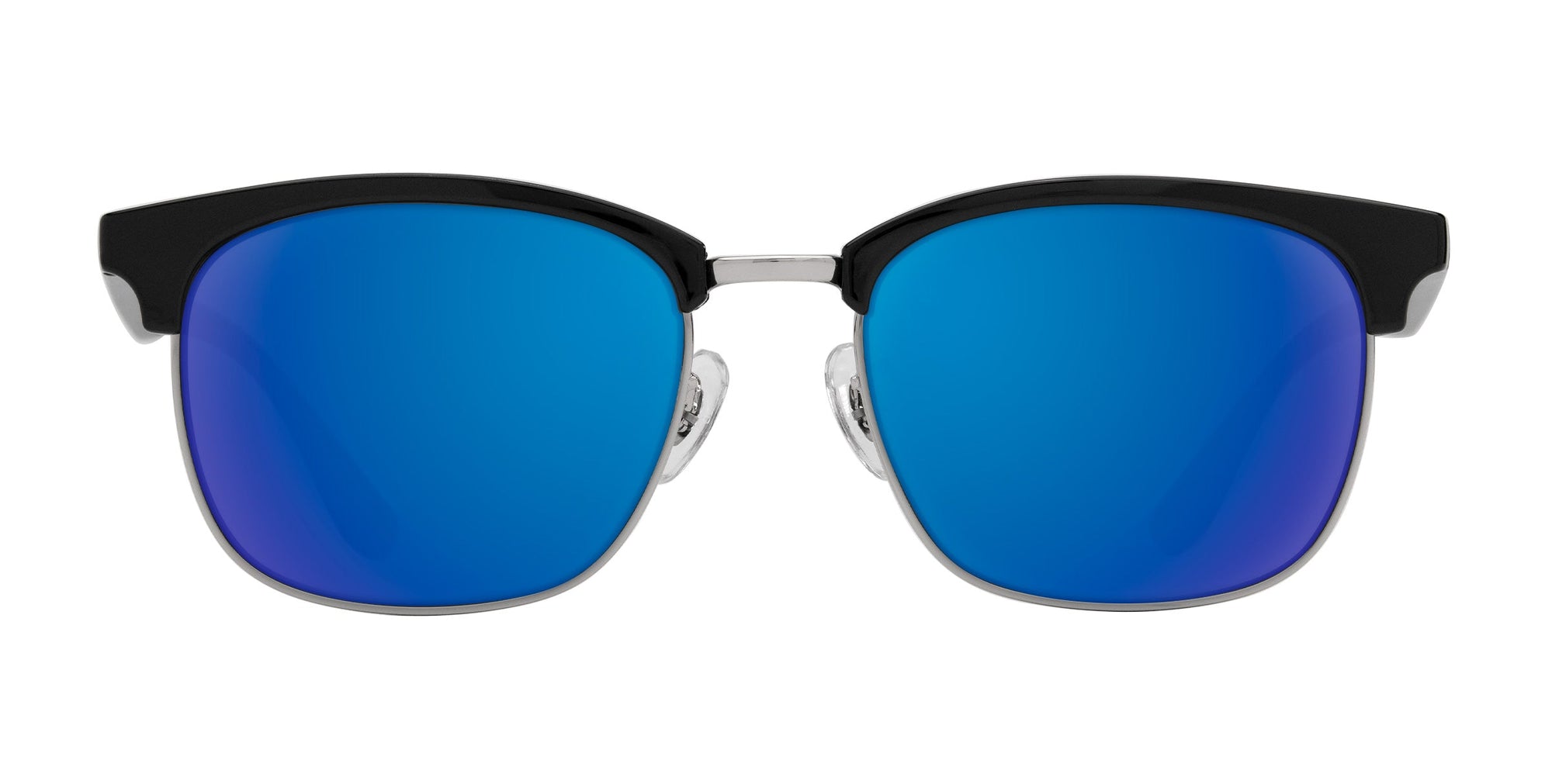Bullet Black/Silver Browline prescription glasses from Neven Eyewear.