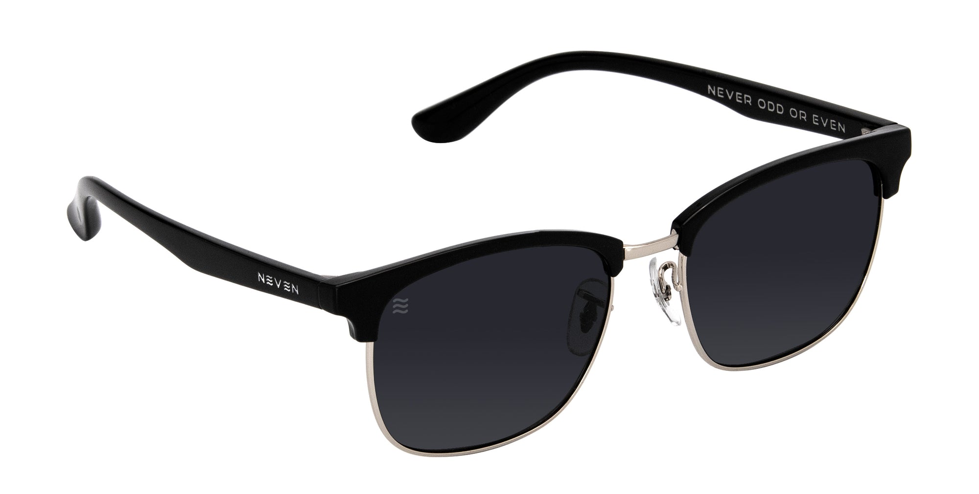 Bullet Black Semi-Rimless Polarized Sunglasses from Neven Eyewear.
