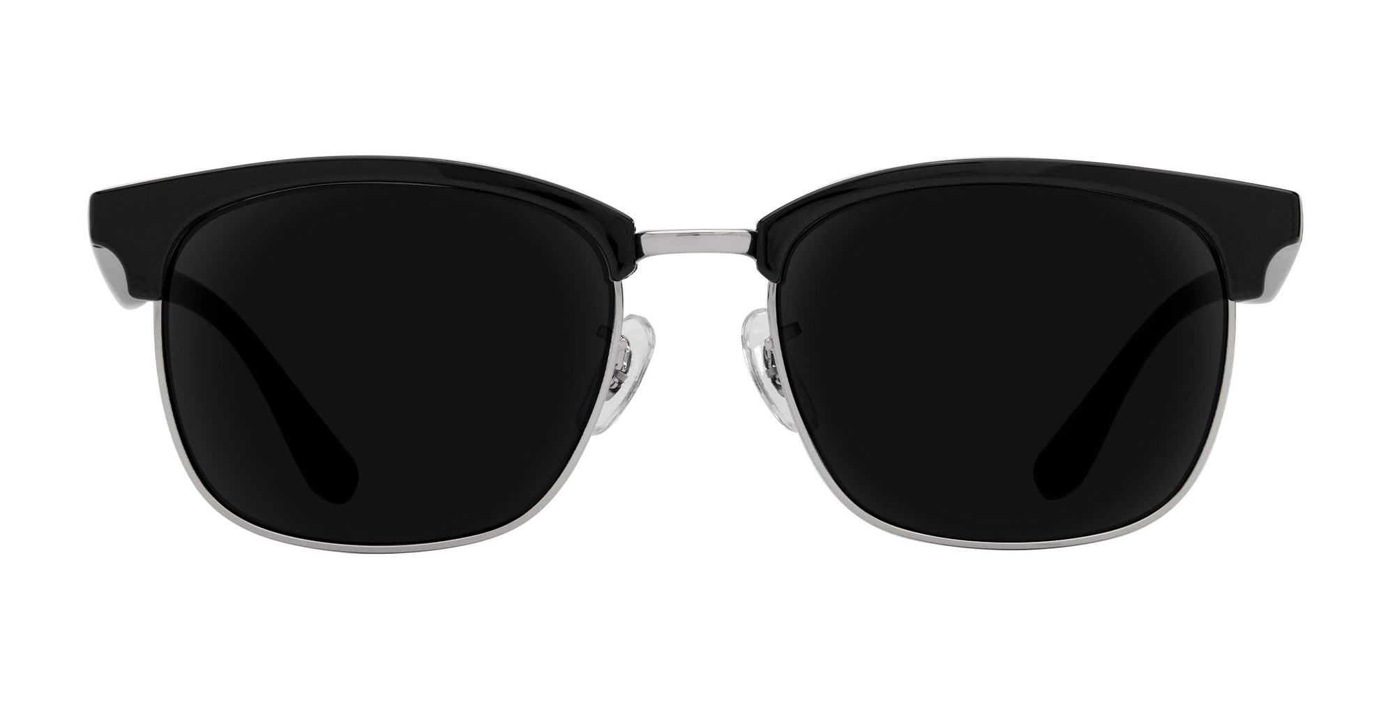 Bullet Black/Silver Browline prescription glasses from Neven Eyewear.