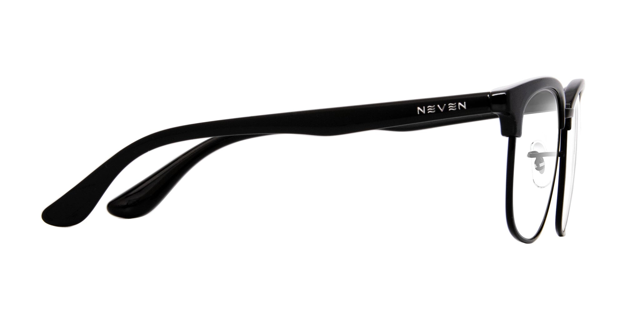 Stealth Black Rectangle prescription glasses from Neven Eyewear.